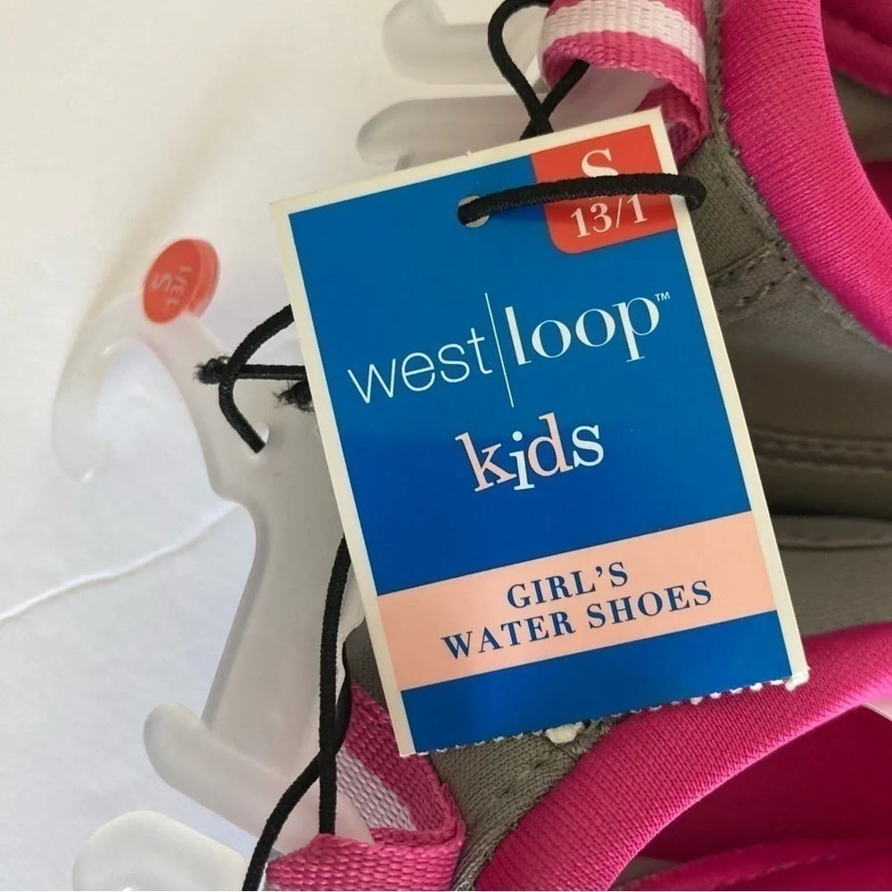 Kid's Water Shoes Hot Pink & Gray | Size 13/1 NWT